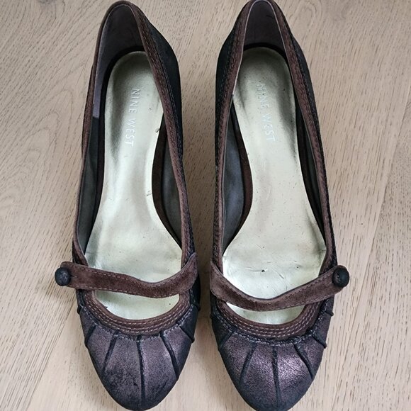 Nine West size 7 rounded toe kitten heels - Picture 1 of 11